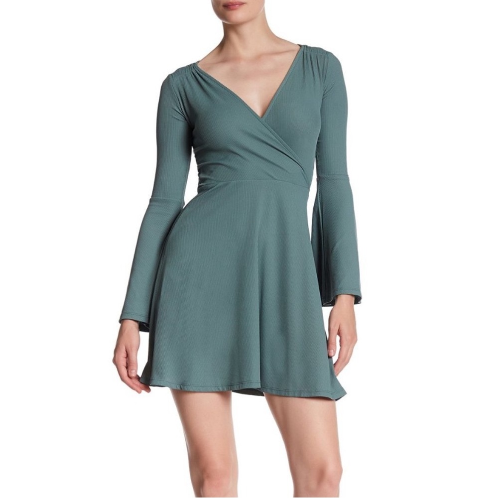 Top shop Elegant Teal Wrap Dress
